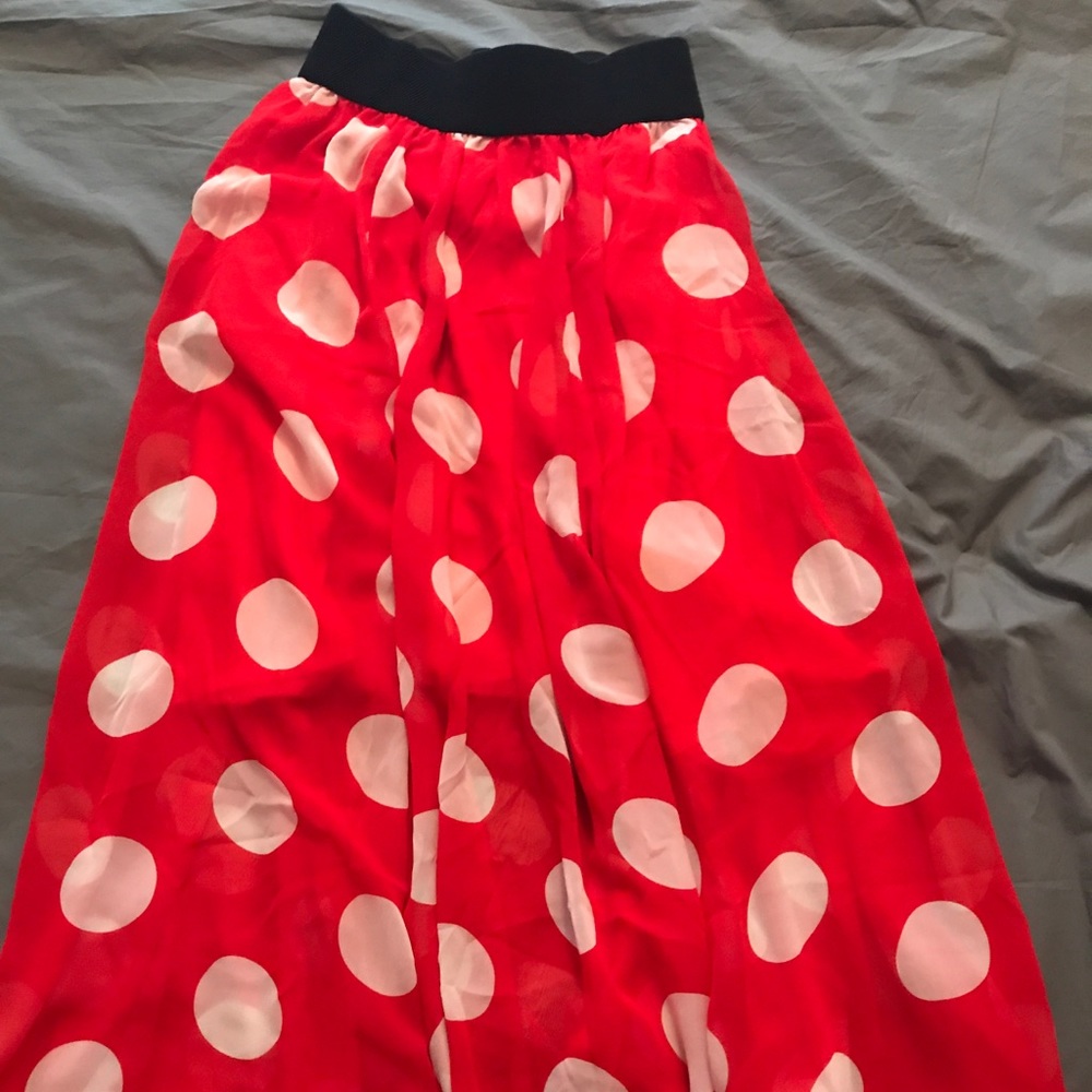 Red/White Polka Dot Skirt